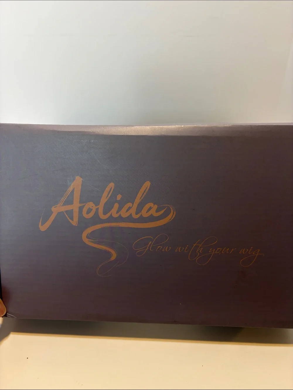 Aolida Honey brown Clip-In Hairpiece with Pink Brush and Blue Wig Cap new in box